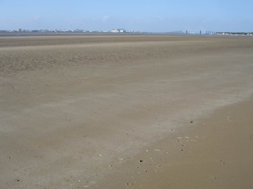 The endless beach in front of the campsite