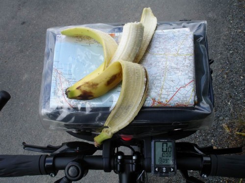A banana for celebration of the 1000th kilometer.