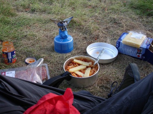 My first tent-made dinner