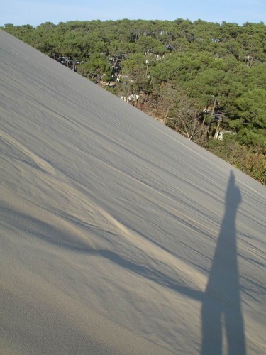 Going up the dune