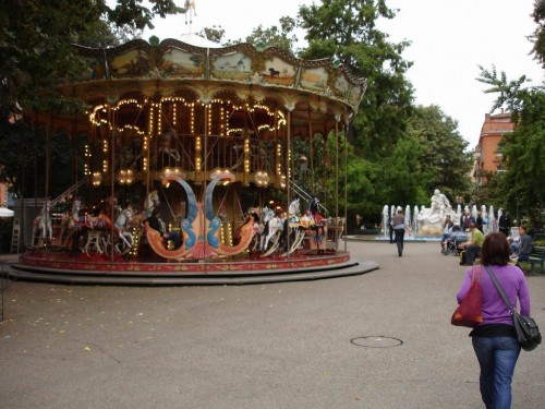 Carousel at the center of Toulouse