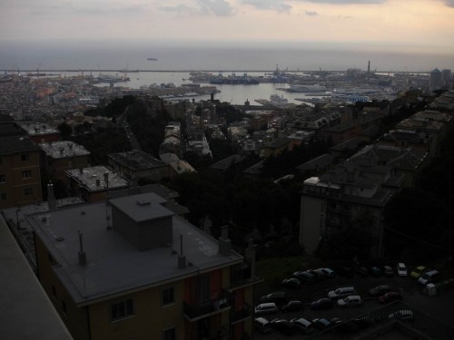The view of Genova from the hostel
